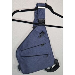Wander Plus Anti Theft Sling Bag Crossbody Travel Backpack RFID Blue Secure EDC
